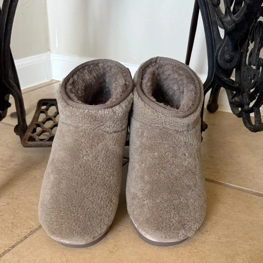 Steve Madden Shearling Cabin Booties Gray Women’sSize 11 New